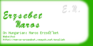 erzsebet maros business card